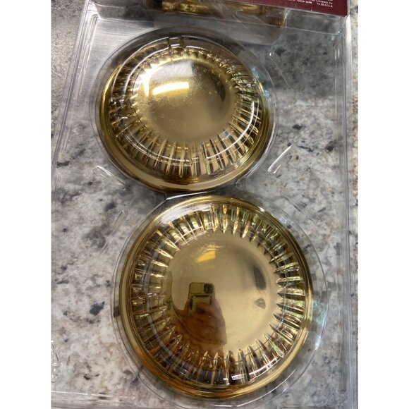 Vintage Brass Curtain Tiebacks JC Penney Mid Century Modern Style 3 7/8 in - Picture 3 of 4